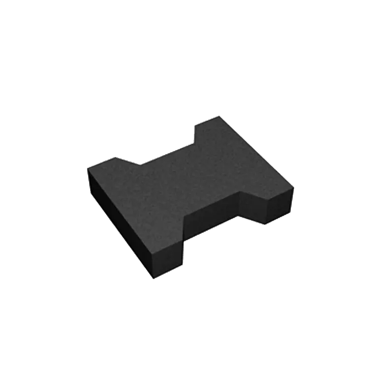 Rubber H-blok / 20.22x165x45 