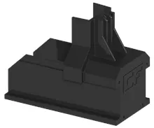 ClickFit EVO - Montagerail eindkap Zwart 1008060-B